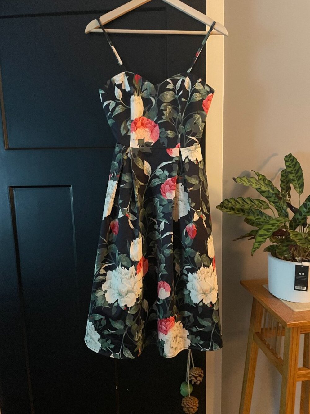 NWOT XS Boutique 1861 Floral Dress, Sweetheart Neckline